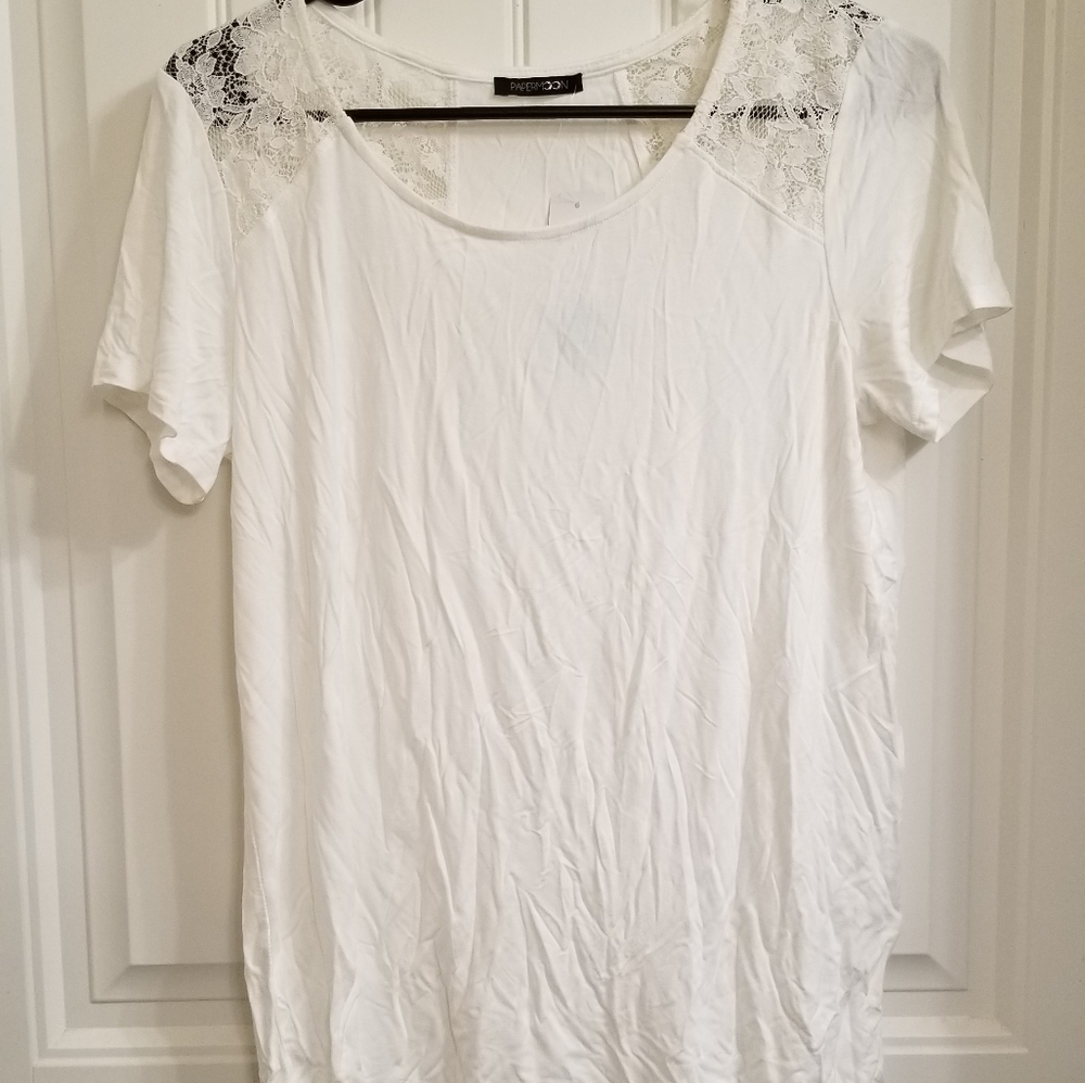 Papermoon Lace Detail Knit Top